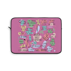 "Nurse Affirmations" Pink Laptop Sleeve