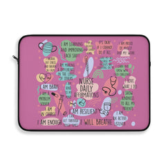 "Nurse Affirmations" Pink Laptop Sleeve