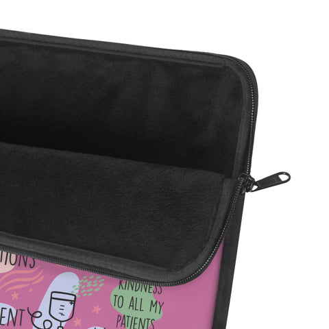 "Nurse Affirmations" Pink Laptop Sleeve